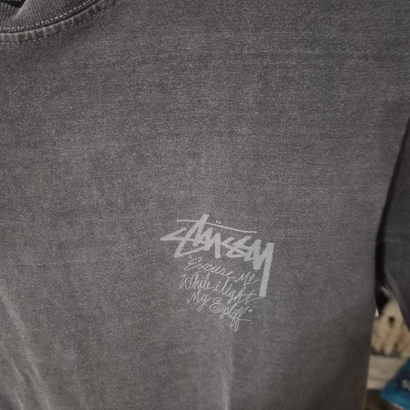 Stussy Charcoal Short Sleeve Tee - Picture 3 of 4